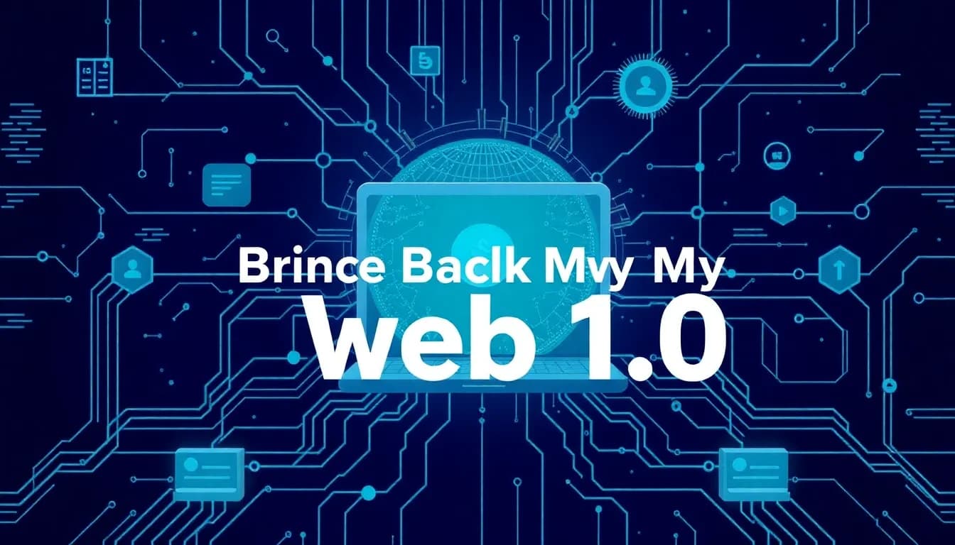 Bring Back My Web 1.0